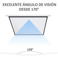 Homcom - Pantalla de proyección motorizada 100''con mando