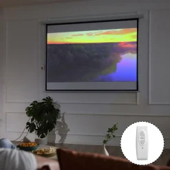 Homcom - Pantalla de proyección motorizada 100''con mando