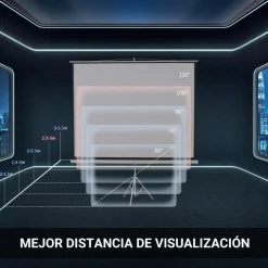 Homcom - Pantalla de proyección 100'' con soporte Blanco