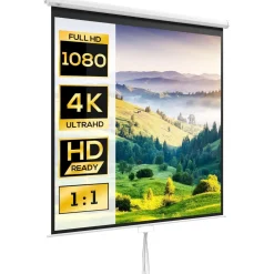 Homcom - Pantalla de proyección 99'' Blanco