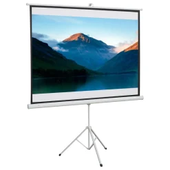 Homcom - Pantalla de proyección 84'' con soporte Blanco