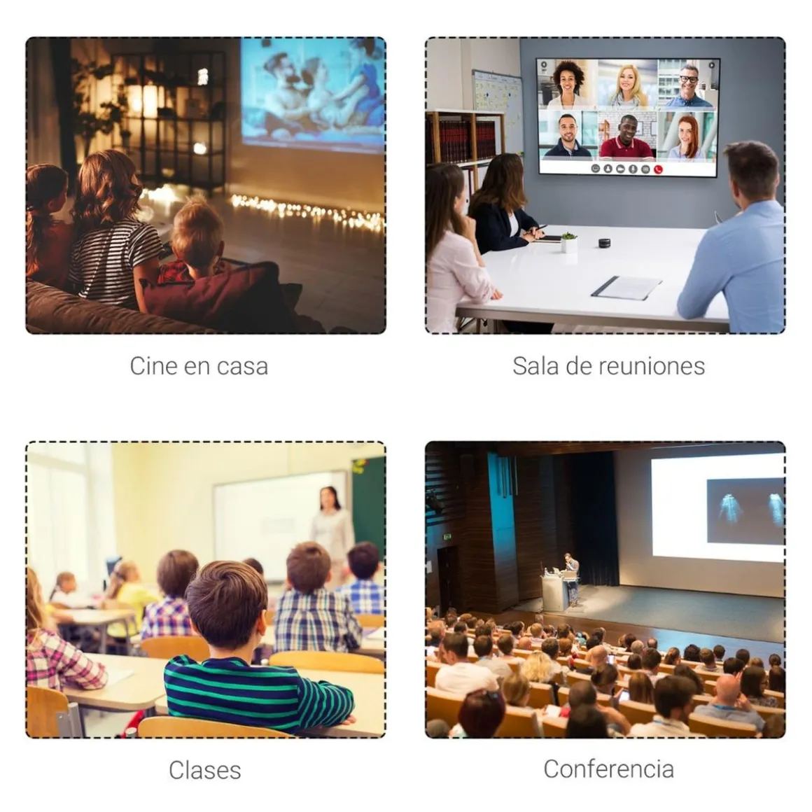 Homcom - Pantalla de proyección motorizada 120''con mando