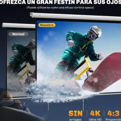 Homcom - Pantalla de proyección 84'' Blanco