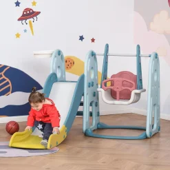 Homcom - Parque infantil de actividades 3 en 1