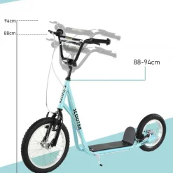 Homcom - Patinete Ajustable Para Niños Azul HomCom