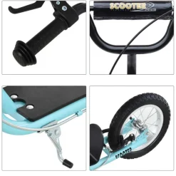 Homcom - Patinete Ajustable Para Niños Azul HomCom