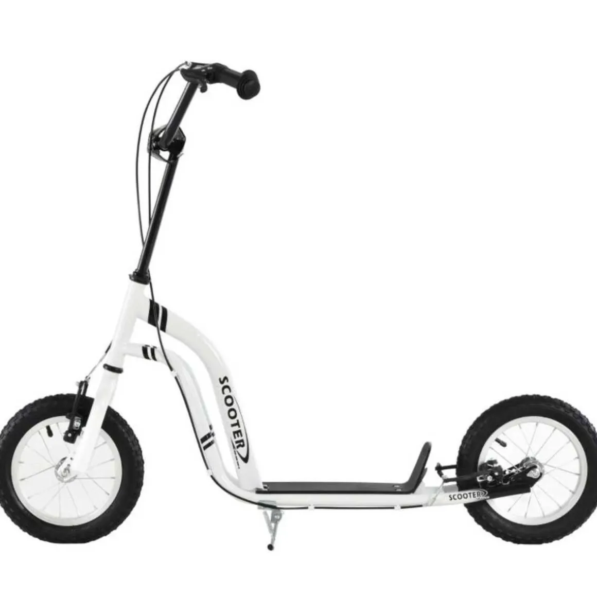 Homcom - Patinete Ajustable Para Niños Blanco/Negro HomCom