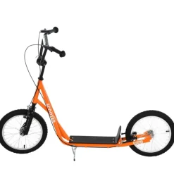 Homcom - Patinete Ajustable Para Niños Naranja HomCom