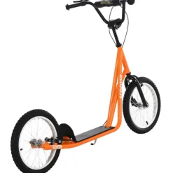Homcom - Patinete Ajustable Para Niños Naranja HomCom