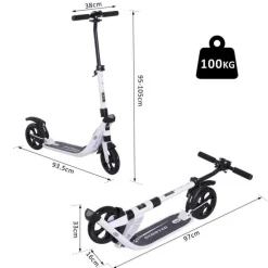 Homcom - Patinete Plegable de Aluminio