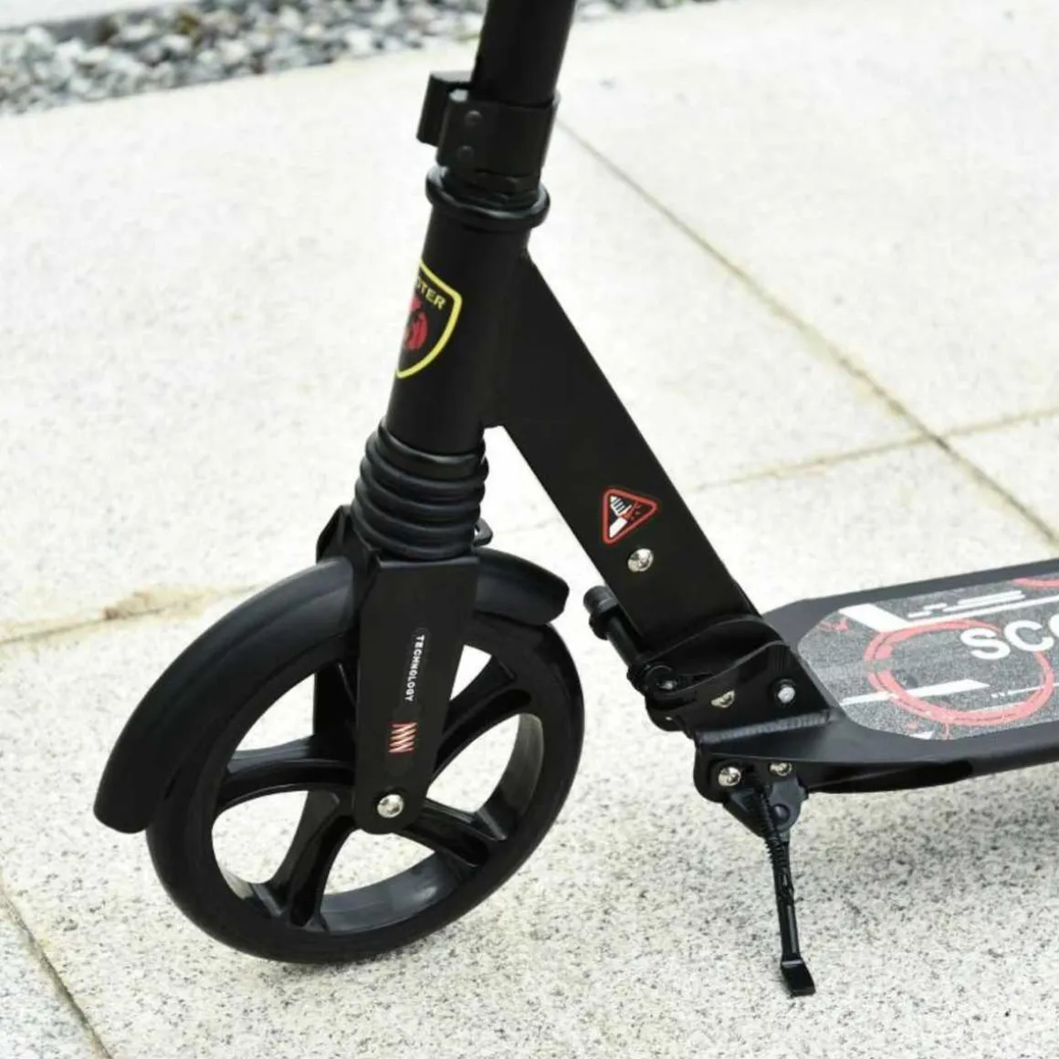 Homcom - Patinete Plegable Aluminio PP PU HomCom