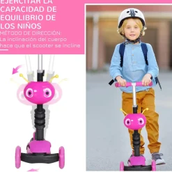 Homcom - Patinete scooter con asiento ajustable