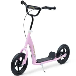 Homcom - Patinete Scooter Ajustable 2 ruedas Rosa
