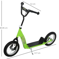 Homcom - Patinete Scooter Ajustable 2 ruedas Verde