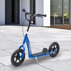 Homcom - Patinete Scooter Ajustable 2 ruedas Azul