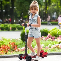 Homcom - Patinete Scooter plegable 3 ruedas