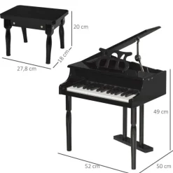 Homcom - Piano de Cola Electrónico 30 Teclas
