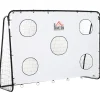 Homcom - Portería de fútbol con lona de entrenamiento Blanco