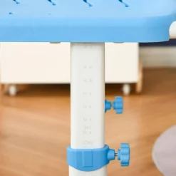 Homcom - Pupitre infantil con silla Azul y Blanco