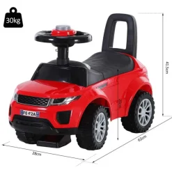 Homcom - Quad Correpasillos sin Pedales Rojo HomCom