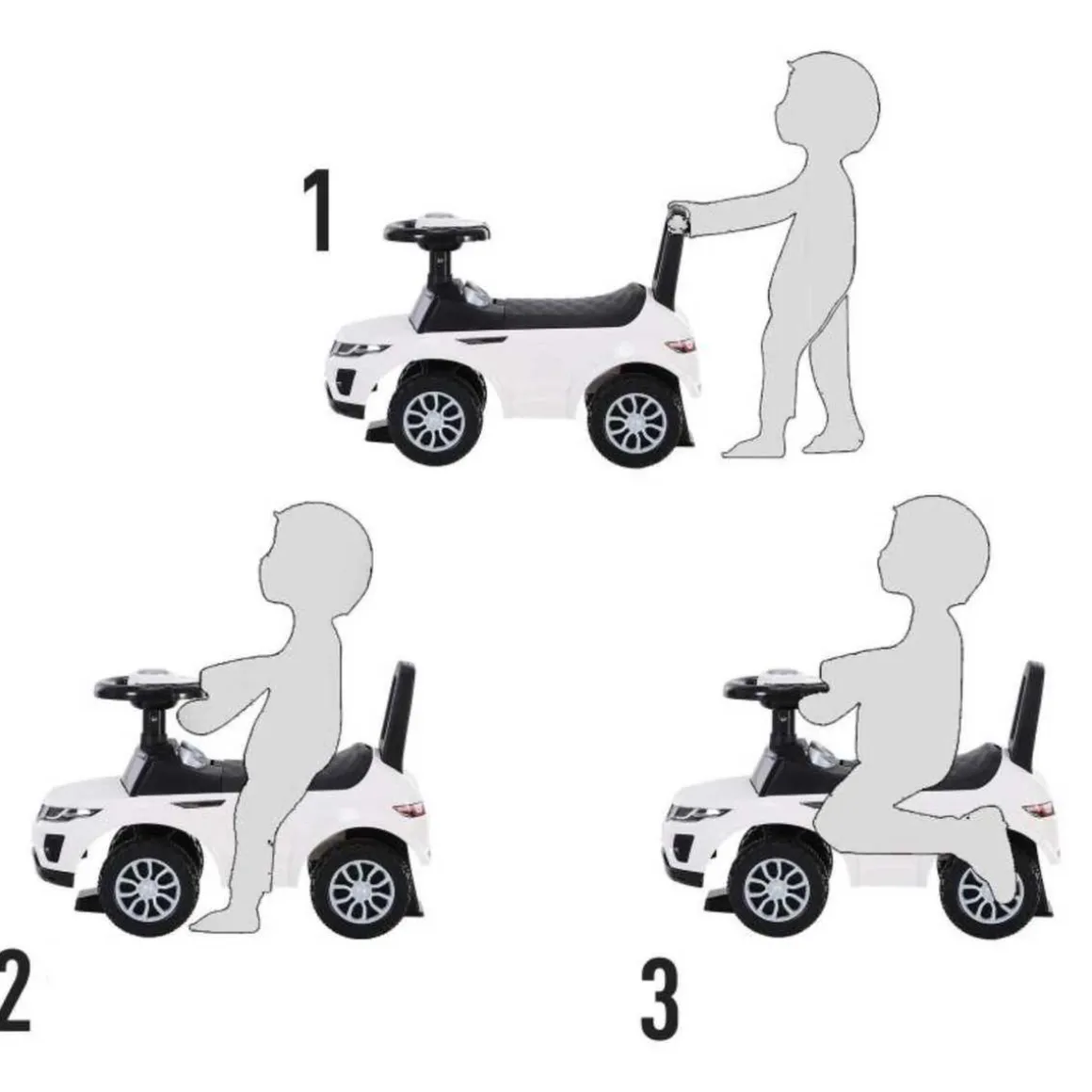 Homcom - Quad Correpasillos sin Pedales Blaco HomCom