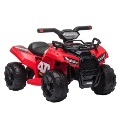 Homcom - Quad eléctrico con faros LED rojo