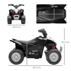 Homcom - Quad eléctrico Honda Negro