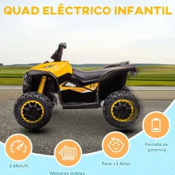 Homcom - Quad eléctrico infantil con música