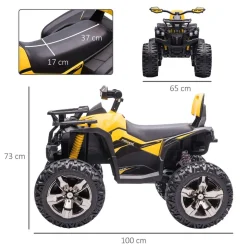 Homcom - Quad eléctrico 12V amarillo