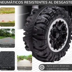 Homcom - Quad eléctrico 12V blanco