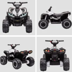 Homcom - Quad eléctrico 12V blanco