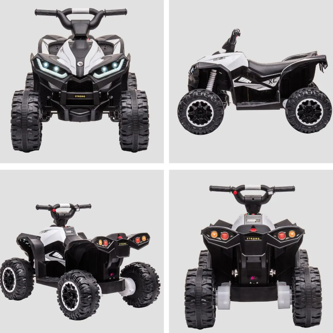 Homcom - Quad eléctrico 12V blanco