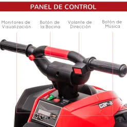 Homcom - Quad eléctrico 12V rojo