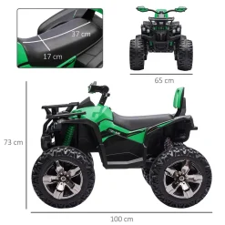 Homcom - Quad eléctrico 12V verde