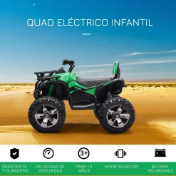 Homcom - Quad eléctrico 12V verde