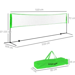 Homcom - Red con soportes y accesorios