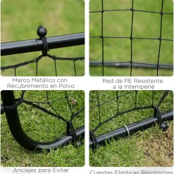 Homcom - Red reboteadora deportes plegable