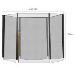 Homcom - Red seguridad para cama elástica 244 cm