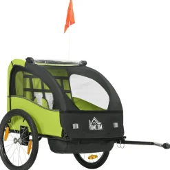 Homcom - Remolque para bicicleta Verde