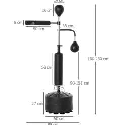 Homcom - Saco de boxeo de pie