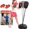 Homcom - Saco de boxeo infantil de pie 124 cm