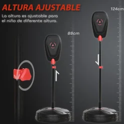 Homcom - Saco de boxeo infantil de pie 124 cm