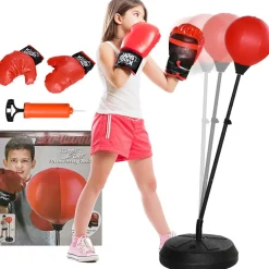 Homcom - Saco de boxeo infantil de pie 147 cm