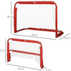 Homcom - Set de 2 porterías plegables de fútbol