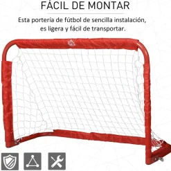 Homcom - Set de 2 porterías plegables de fútbol
