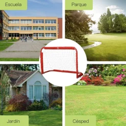 Homcom - Set de 2 porterías plegables de fútbol