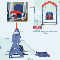 Homcom - Set juegos interior infantil 3 en 1