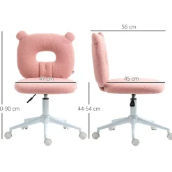Homcom - Silla infantil de borreguito Rosa