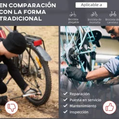 Homcom - Soporte para reparación de bicicleta