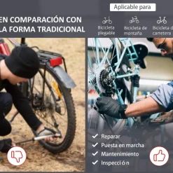 Homcom - Soporte para reparación de bicicleta